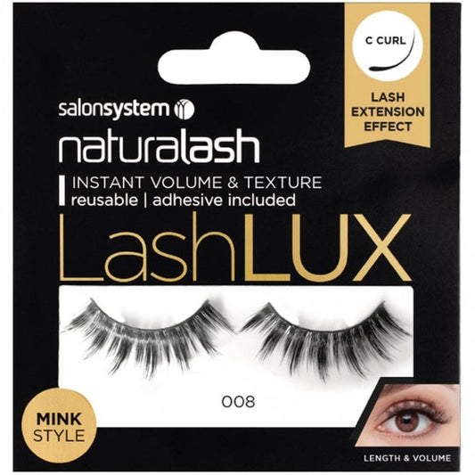 Salon System Naturalash Lash Lux Mink Style Strip Lashes Black 008