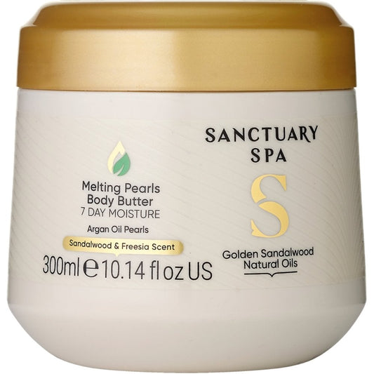 Sanctuary Spa Golden Sandalwood Natural Oils Melting Pearls Body Butter 300ml