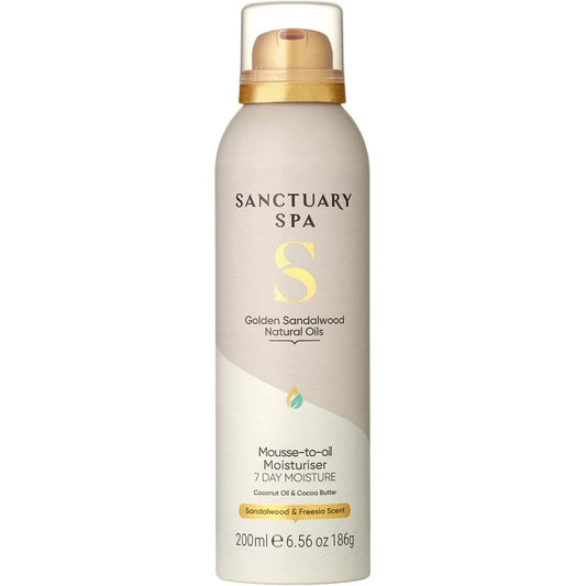 Sanctuary Spa Golden Sandalwood Natural Oils Mousse-To-Oil Moisturiser 200ml