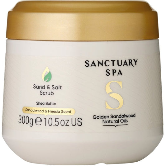 Sanctuary Spa Golden Sandalwood Natural Oils Sand & Salt Scrub 300g