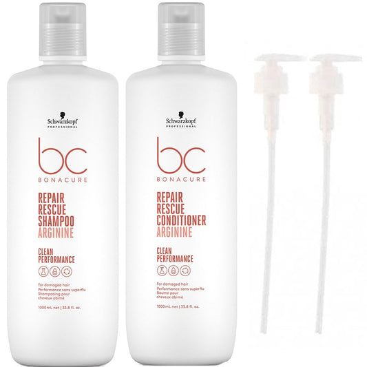 Schwarzkopf Professional BC Bonacure Clean Peptide Repair Rescue Shampoo & Conditioner Twin 2 x 1000ml