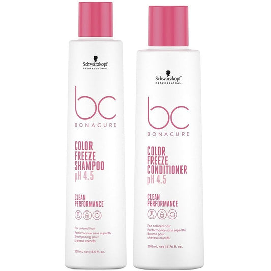 Schwarzkopf Professional BC Bonacure Clean pH 4.5 Colour Freeze Sulphate-Free Shampoo 250ml & Colour Freeze Conditioner 200ml Twin