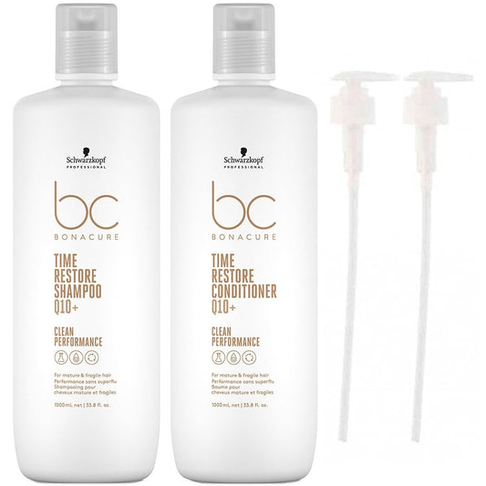 Schwarzkopf Professional BC Bonacure Clean Q10+ Time Restore Shampoo & Conditioner Twin 2 x 1000ml