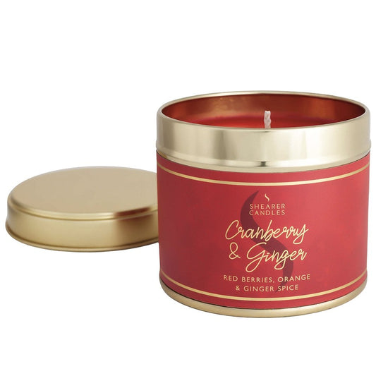 Shearer Candles Cranberry & Ginger Large Tin Candle