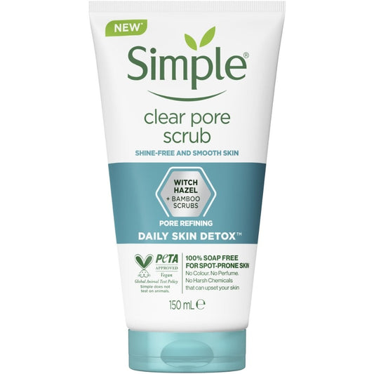 Simple Daily Skin Detox Clear Facial Scrub 150ml