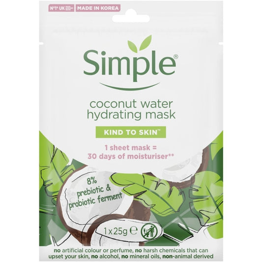 Simple Kind To Skin Coconut Water Hydrating Sheet Mask 25g