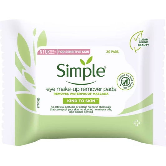 Simple Kind To Skin Eye Makeup Remover Pads Pack of 30