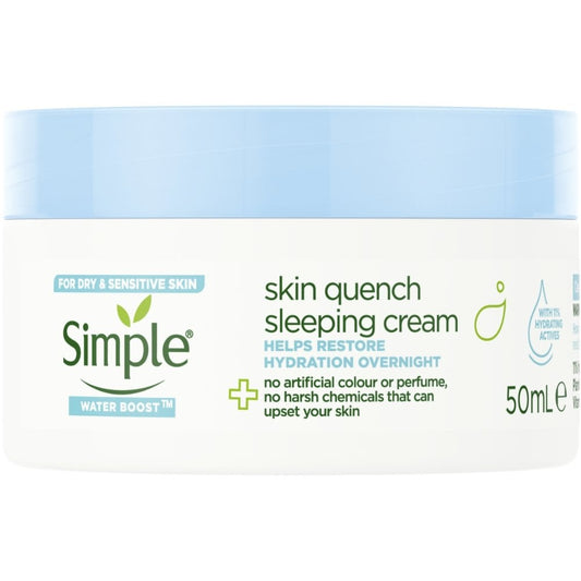 Simple Water Boost Skin Quench Sleeping Cream 50ml