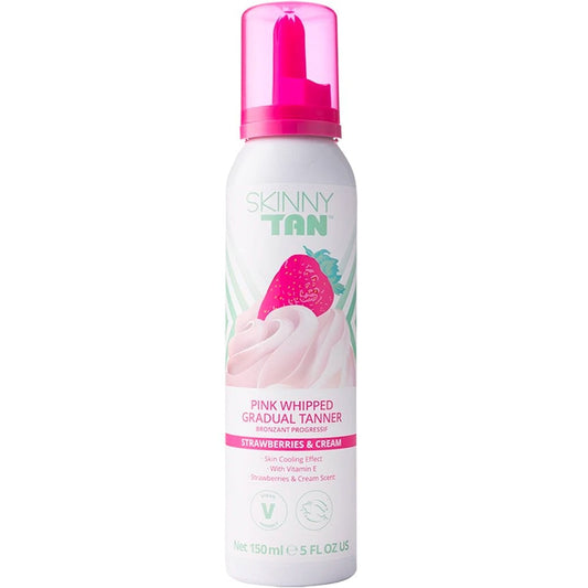 Skinny Tan Strawberries & Cream Pink Whipped Gradual Tanner 150ml