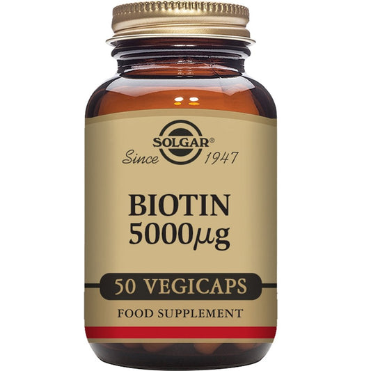 Solgar Biotin 5000 µg 50 Vegetable Capsules