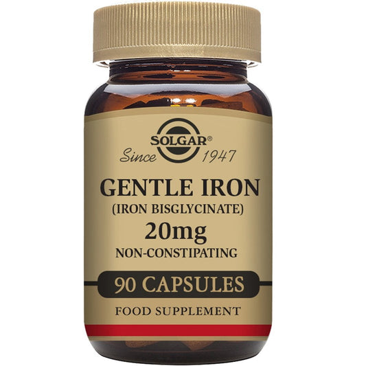 Solgar Gentle Iron Iron Bisglycinate 20 mg 90 Vegetable Capsules