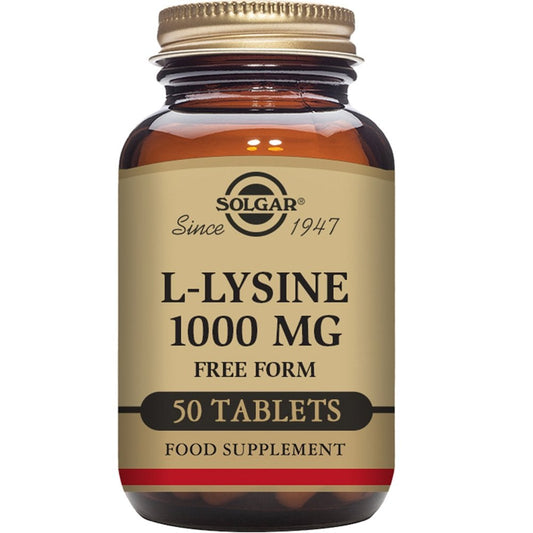 Solgar L-Lysine 1000 mg Free Form 50 Tablets