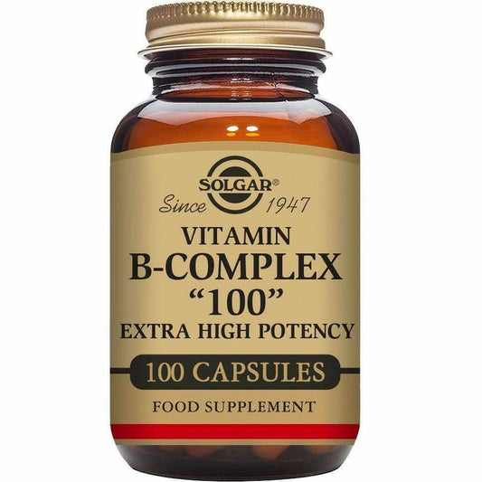 Solgar Vitamin B-Complex 100 Extra High Potency 100 Vegetable Capsules