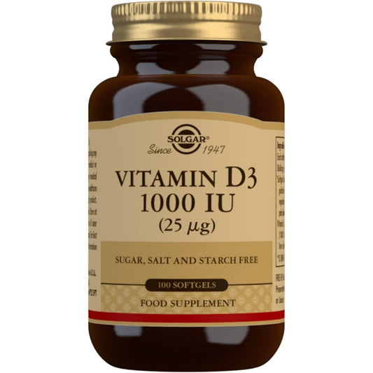 Solgar Vitamin D3 1000 IU 25 µg 100 Softgels