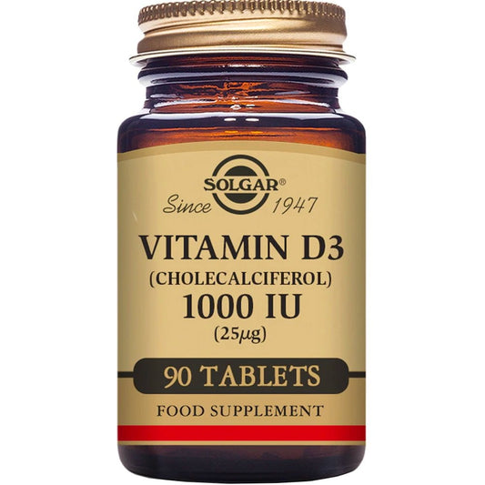 Solgar Vitamin D3 Cholecalciferol 1000 IU 25 µg 90 Tablets