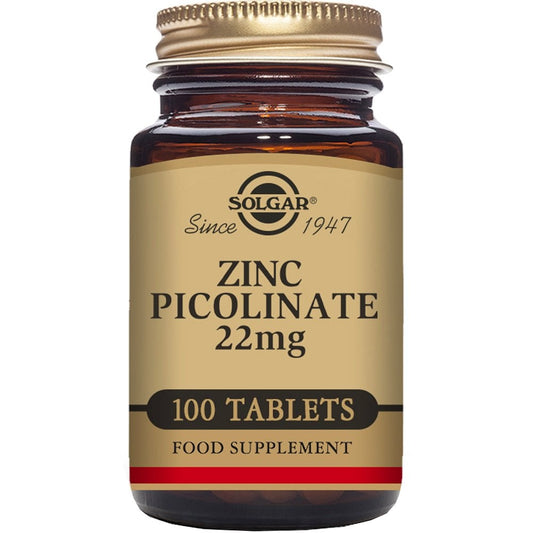 Solgar Zinc Picolinate 22 mg 100 Tablets