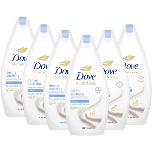 Dove Soothing Care Soap Free Body Wash Shower Gel Multipack 6 x 450ml