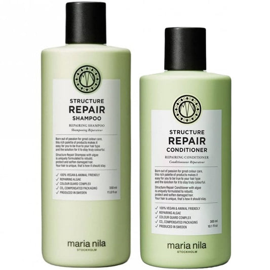 Maria Nila Structure Repairing Shampoo 350ml & Conditioner 300ml Twin