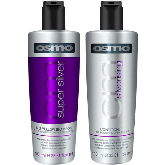 Osmo Super Silver No Yellow Shampoo & Silverising Conditioner Twin 2 x 1000ml