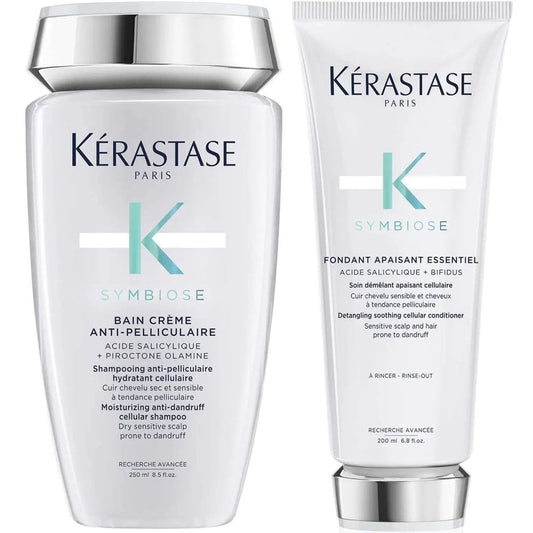 Kerastase Symbiose Moisturising Anti-Dandruff Shampoo 250ml & Fondant Soothing Cellular Conditioner 200ml Twin