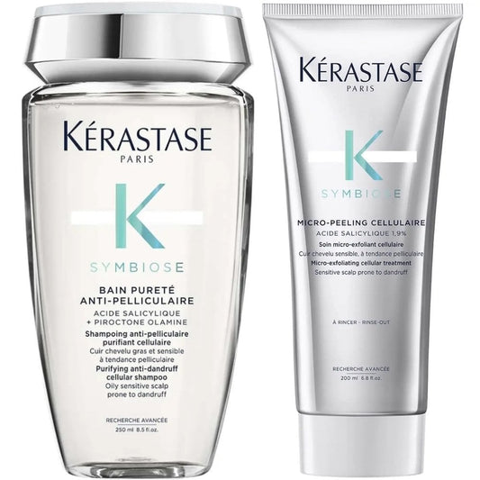 Kerastase Symbiose Purifying Anti-Dandruff Shampoo 250ml & Fondant Soothing Cellular Conditioner 200ml Twin