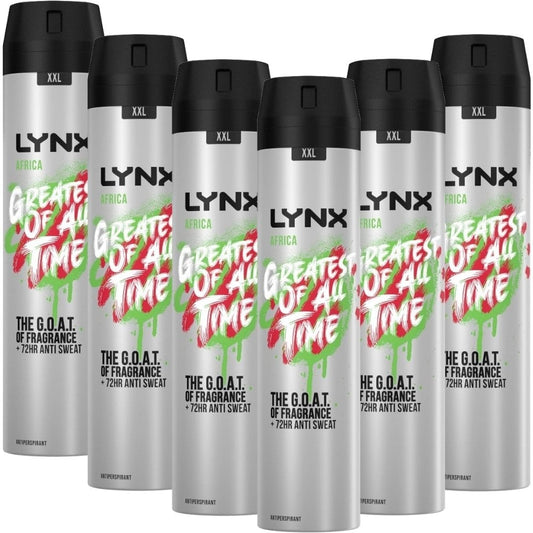 Lynx Africa Anti-Perspirant Deodorant Multipack 6 x 250ml