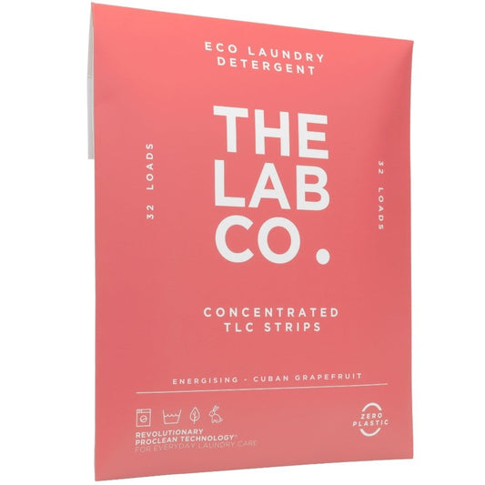 The Lab Co Non-Bio Laundry Detergent TLC Strips Energising Cuban Grapefruit 32 Loads