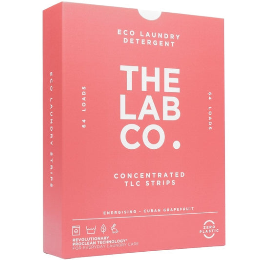 The Lab Co Non-Bio Laundry Detergent TLC Strips Energising Cuban Grapefruit 64 Loads