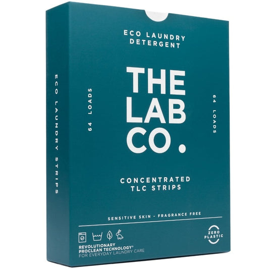 The Lab Co Non-Bio Laundry Detergent TLC Strips Fragrance-Free 64 Loads