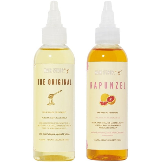 Hair Syrup The Original Pre-Wash Oil Treatment & Rapunzel Pre-Wash Oil Treatment Duo 2 x 100ml