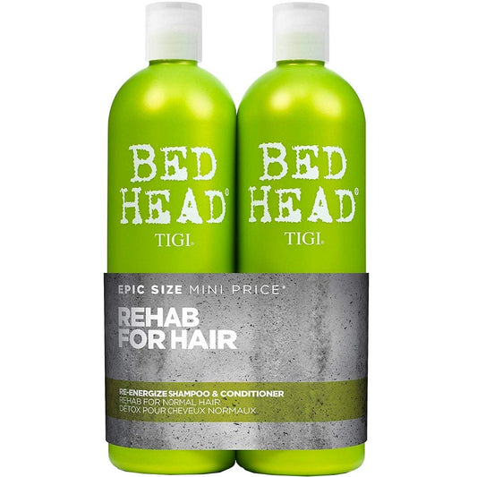 TIGI Bed Head Rehab for Hair Re-Energise Shampoo & Conditioner 750ml Twin Pack