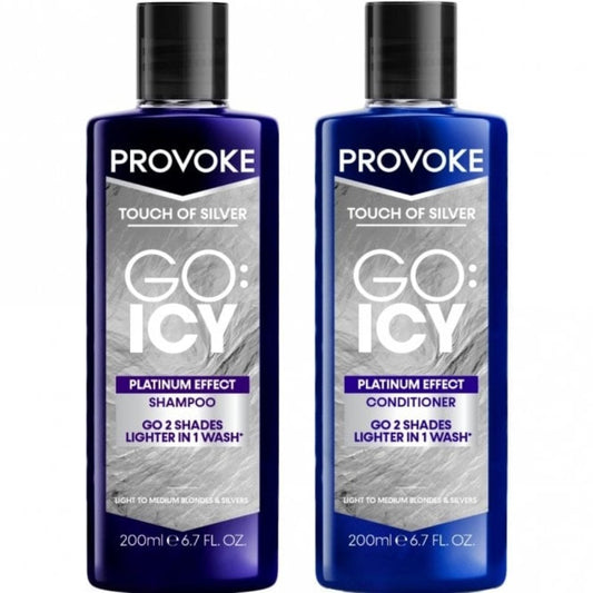 PROVOKE Touch Of Silver Go Icy Platinum Effect Shampoo & Conditioner Twin 2 x 200ml