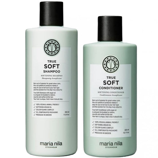 Maria Nila True Soft Softening Shampoo 350ml & Conditioner 300ml Twin