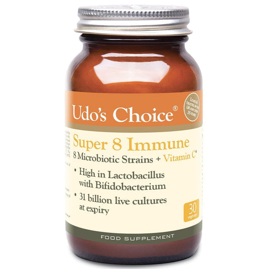 Udo's Choice Super 8 Hi-Count Microbiotics 30 Vegecaps