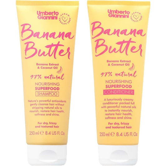 Umberto Giannini Banana Butter Shampoo & Conditioner Twin 2 x 250ml