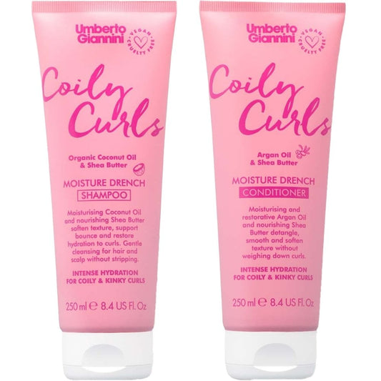 Umberto Giannini Coily Curls Moisture Shampoo & Conditioner Twin 2 x 250ml