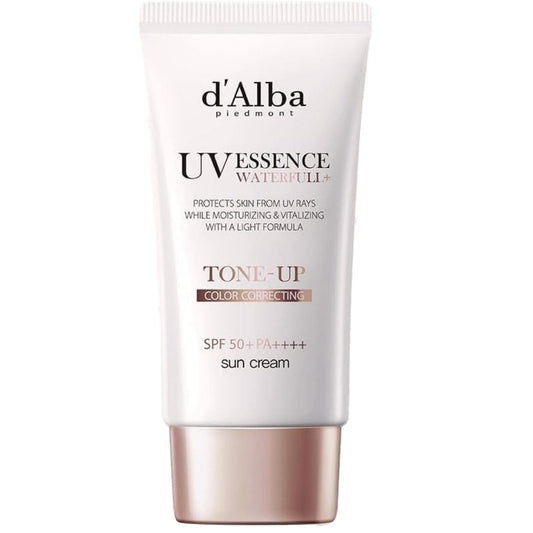 D'Alba UV Essence Waterfull Tone-Up Colour Correcting Sun Cream SPF50+ 50ml