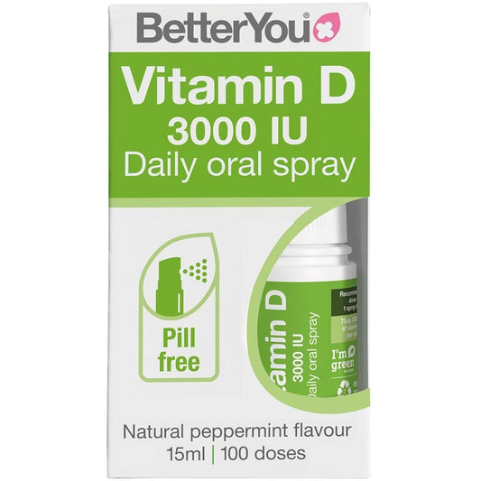 BetterYou Vitamin D 3000IU Daily Oral Spray 15ml