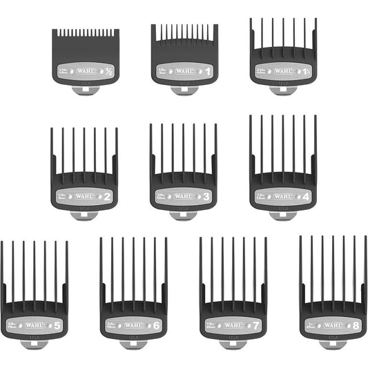 Wahl Premium Attachment Cutting Guide Combs Set Pack of 10