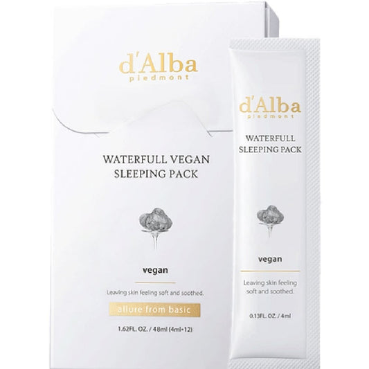 D'Alba Waterfull Vegan Sleeping Pack 12 x 4ml