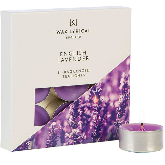 Wax Lyrical English Lavender Tea Lights Pack of 9