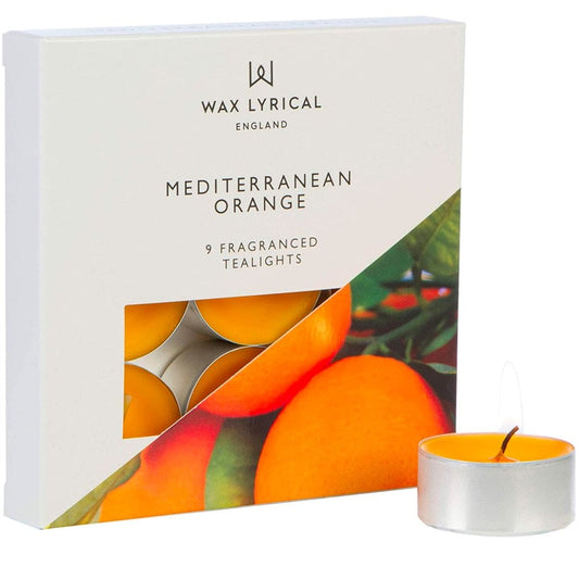 Wax Lyrical Mediterranean Orange Tea Lights Pack of 9