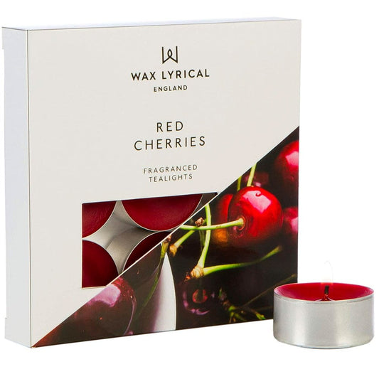 Wax Lyrical Red Cherries Tea Lights Pack of 9