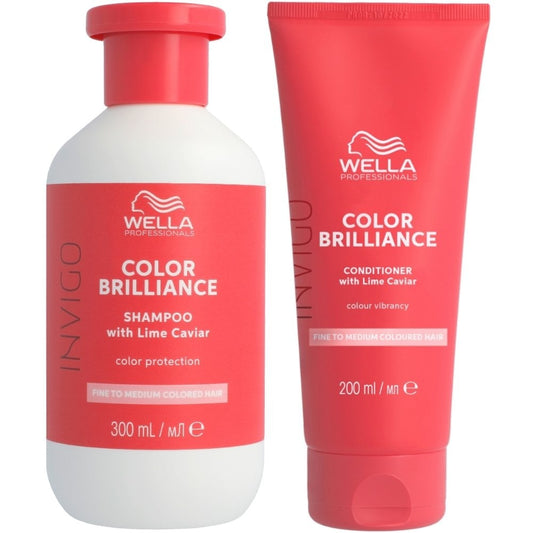 Wella Professionals Invigo Colour Brilliance Vibrant Colour Fine/Normal Hair Shampoo 300ml & Conditioner 200ml Twin