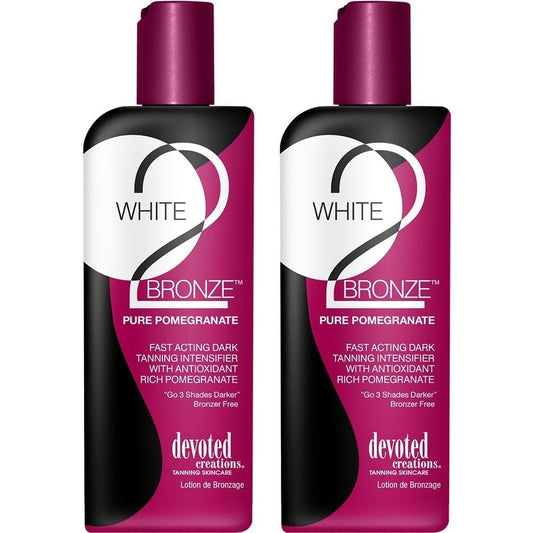 Devoted Creations White2Bronze Pure Pomegranate Dark Intensifier Tanning Accelerator Duo 2 x 251ml