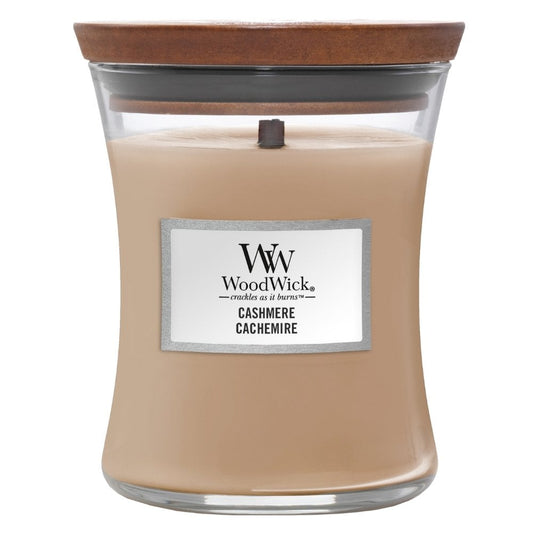 WoodWick Cashmere Medium Hourglass Jar Candle