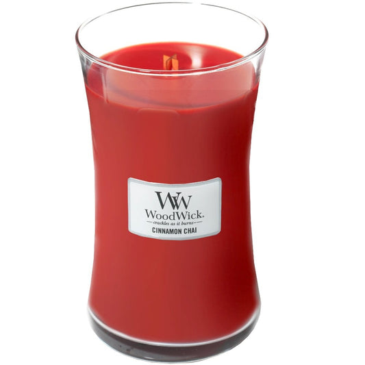 WoodWick Cinnamon Chai Large Hourglass Jar Candle