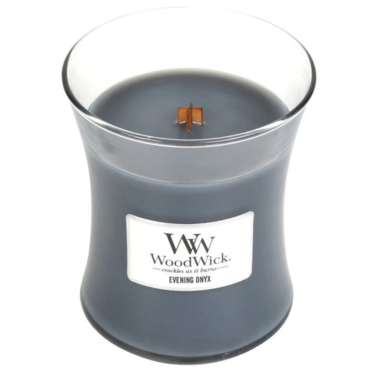 WoodWick Evening Onyx Medium Hourglass Jar Candle