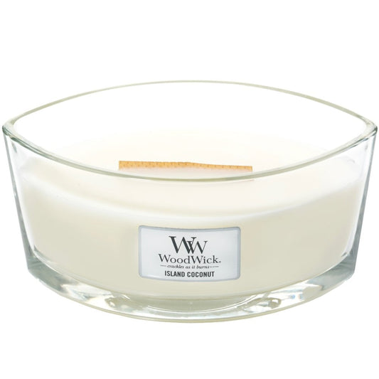 WoodWick Island Coconut Ellipse Jar Candle