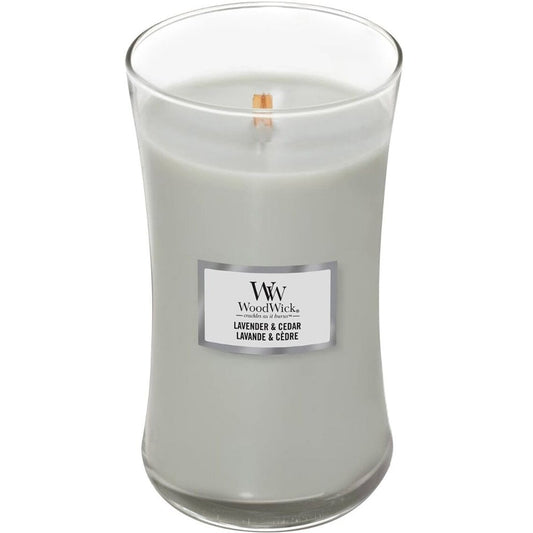 WoodWick Lavender & Cedar Large Hourglass Jar Candle